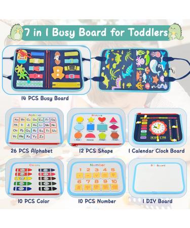 Azalee Busy Board - Montessori Dinosaur Activity Toy for Kids | Enhance Motor Skills & Basic Life Skills - Buy Online on SooperMarket.com