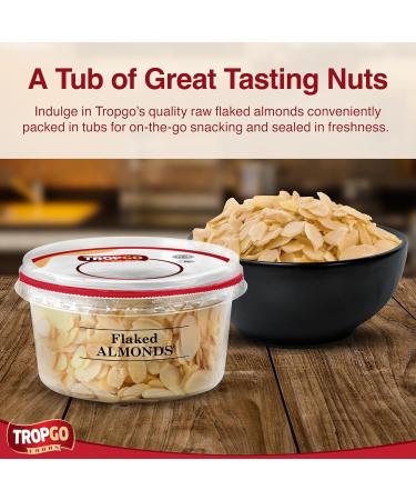Tropgo Flaked Almonds - Finely Sliced Almond Nuts in a Resealable and Recyclable Tub - Natural Unsalted Peanut Flakes - Protein and Fibre Rich Guilt Free Nut Snack - Healthy Snack for All Ages (140G) - Buy Online on SooperMarket.com