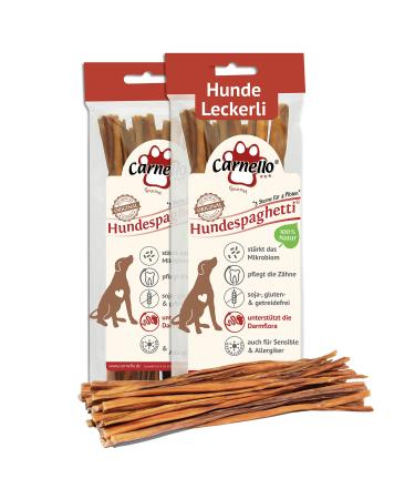 Carnello Hundeleckerli - Dog Paghetti - Dog treats delicacies for dogs treats treats - dog snacks - Hundeleckerli grain -free - treat for dogs (2 x 60g) 120 g (1 Pack)