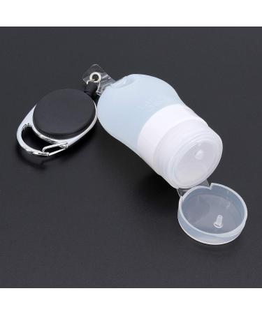 Buy 5-Part Silicone Travel Bottle Set - Leak-Proof Portable Refill Bottles with Carabiner | Perfect for Liquid Soap & Toiletries - 38 ml - Buy Online on SooperMarket.com