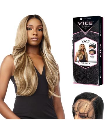 Sensationnel Vice Lace front wig - HD Transparent Lace Pre-plucked Hairline with Babyhair 5 Inch Deep Part - Vice Unit 14 (BALAYAGEPLATINUM)