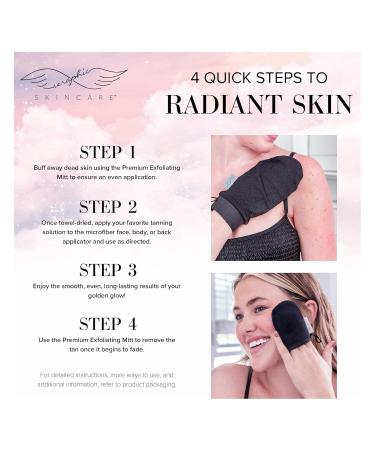Seraphic Skincare 4-Piece Self Tanner Kit - Premium Exfoliating Mitts & Applicator Belt for Perfect Tan Glow - Ideal for All Skin Types - Shop Internationally - Buy Online on SooperMarket.com