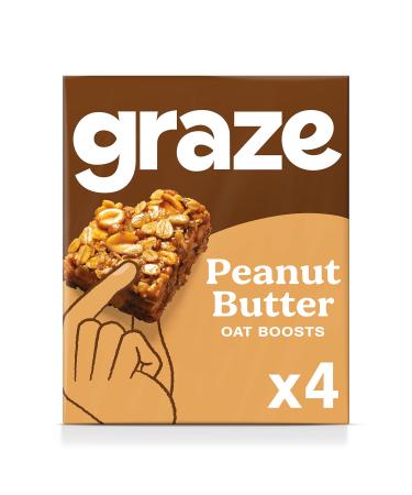 Graze Healthy Snacks - Peanut Butter Protein Oat Bar Vegan friendly 4x30g