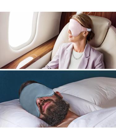 Freshme Mulberry Silk Cotton Sleep Mask | Fully Light Blocking Eye Cover for Side Sleepers | Adjustable Elastic | Comfortable Blinder for Travel, Nap, Yoga | Men & Women - Buy Online on SooperMarket.com