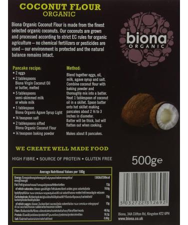 Biona Organic Coconut Flour 500g - Buy Online on SooperMarket.com
