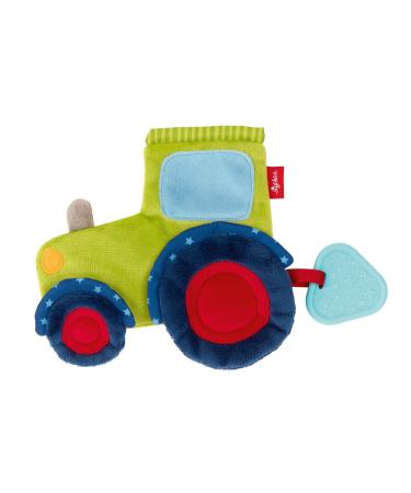 SIGIKID 42301 Active Crinkle Cloth Tractor PlayQ Girls and Boys Baby Toy Recommended from Birth Green/Blue