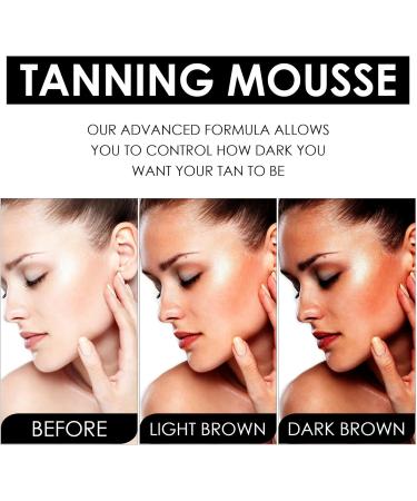 Dark Self Tanning Foam Tanning Mousse Summer Body Face Sunless 60ML Self Tanner Foam Moisturizing Skin Firming Face Tanning Balm for Women - Buy Online on SooperMarket.com