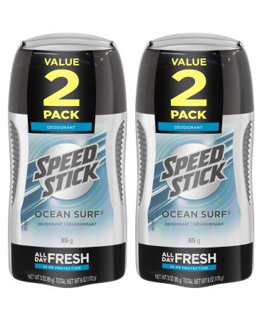 Speed Stick Deodorant for Men Ocean Surf - 1.8 Ounce (2 Count)