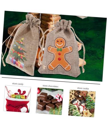 ORFOFE 1 Set Christmas Bags Holiday Bags Christmas Candy Bag Burlap Bag Pouch Snack Bag - Buy Online on SooperMarket.com