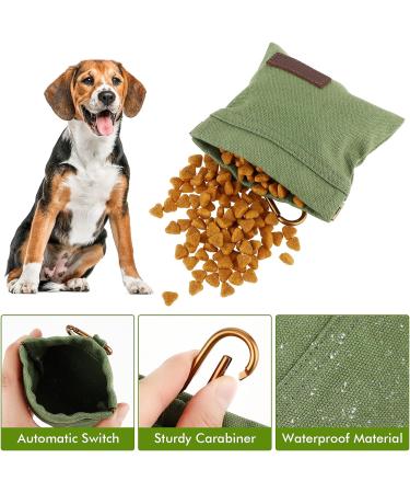 Jeffdad Dog Treats & Free-Handed Feed Bag for Training - Green Carabiner Closure | Perfect for Puppies - Buy Online on SooperMarket.com