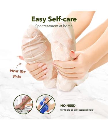 PURDERM Shiny & Soft Foot Peeling Mask (6 Pack) - Exfoliating Treatment for Cracked, Dry, Callused Feet - Removes Dead Skin & Reveals Baby Soft, Smooth Skin - Lemon & Natural Botanical Extracts - Buy Online on SooperMarket.com