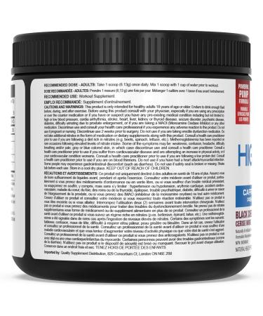 PEScience High Volume Pre Workout Powder with L Arginine Nitrate Black Cherry 36 Scoops Caffeine Free - Buy Online on SooperMarket.com