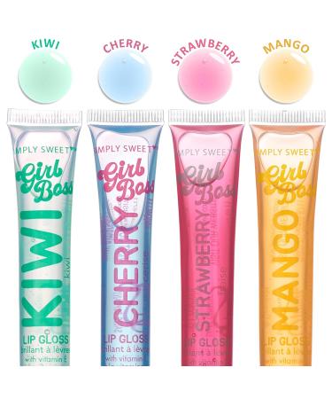 Expressions 12pc Clear Lip Gloss Pack | Hydrating Lip Oils with Vitamin E & Essential Oils | Flavored Tinted Lip Moisturizer - International Shipping - Buy Online on SooperMarket.com