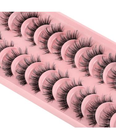 Shop 3D Handmade False Eyelashes - Natural Look Fluffy Strip Lashes 10 Pairs (Hy58) - International Shipping - Buy Online on SooperMarket.com
