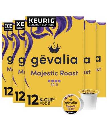 Gevalia Majestic Roast Bold Dark Roast K‐Cup Coffee Pods 72 ct Pack Pack of 6