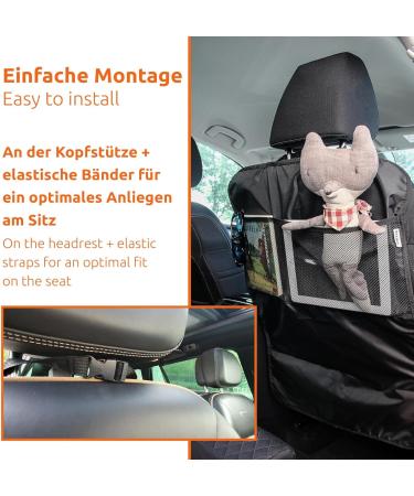 ECENCE 2x Kids Backrest Protection & Organizer Mat 50x70cm - Waterproof Car Bag with Storage System & Mesh Pocket | Model 1 2.0 - Buy Online on SooperMarket.com