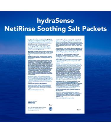 hydraSense NetiRinse Refill Salt Packets Universal Pre-Measured Self-Mix Packets Reduces and Relieves Nasal Cold Symptoms 60 Count - Buy Online on SooperMarket.com