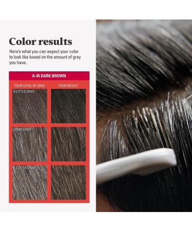 Just For Men Easy Comb-In Color - Dark Brown Hair Coloring for Men | A-45 Pack of 1 - Buy Online on SooperMarket.com