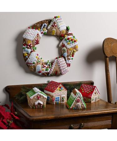 Bucilla Gingerbread Christmas Set - DIY 3D Felt Applique Ornament Kit 89383E - Buy Online on SooperMarket.com