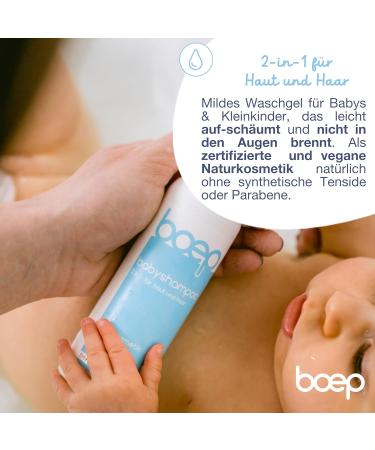 Boep 2-in-1 Baby Shampoo & Shower Gel | Organic Aloe Vera | Sulfate & Paraben-Free Natural Baby Care (150ml) - Buy Online on SooperMarket.com