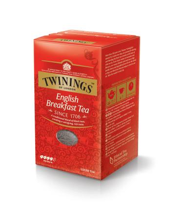 Twinings English Breakfast Tea - Black Tea Lose in the tea can - strong black tea made of high -quality tea leaves picked in SR Lankas and India's best tea gardens 200 g 200 g (1 Pack)