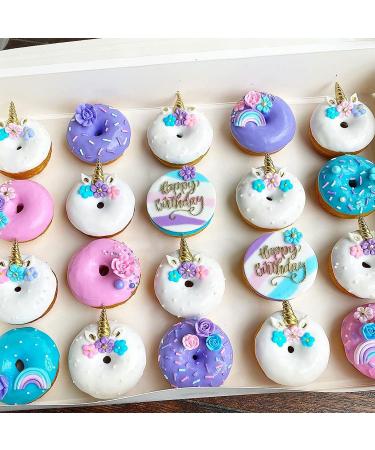 30 Piece Unicorn Icing Flowers Set with Edible Roses, Lavender, and Unicorn Sprinkles - Simply Sucr - Buy Online on SooperMarket.com
