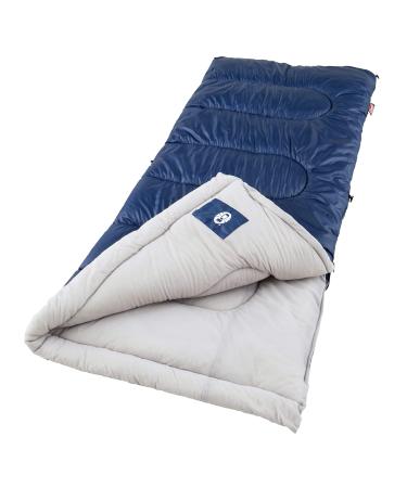 Coleman Brazos Cold-Weather Sleeping Bag, 20F/30F Lightweight Camping Sleeping Bag for Adults, No-Snag Zipper with Stuff Sack Included, Machine Washable