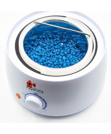 Adjustable Temperature Wax Warmer Hair Removal Kit - Includes 4 Bags Hard Wax Beads, Application Spatulas, Vented Cover, Auto Shut-Off - Buy Online on SooperMarket.com