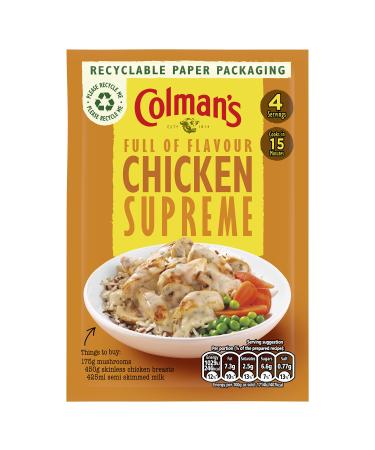 Colman's Chicken Supreme perfect with seasonal veg Recipe Mix quick to prepare sauce mix 38 g
