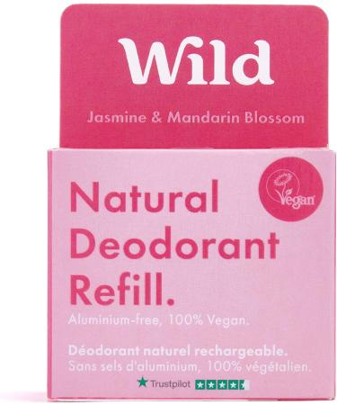 Wild - Natural Refillable Deodorant - Vegan & Eco-Friendly - Aluminium Free - Long Lasting Protection - 100% Natural Ingredients - Jasmine & Mandarin Blossom Refill - 40g Jasmine & Mandarin Blossom 40 g (Pack of 1) - Buy Online on SooperMarket.com