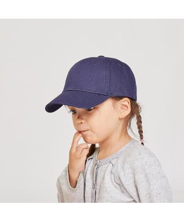 LANGZHEN 100% Cotton Kids Baseball Cap Hat - Adjustable Sun Hat for Girls Boys 2-4 Years Navy - Buy Online on SooperMarket.com