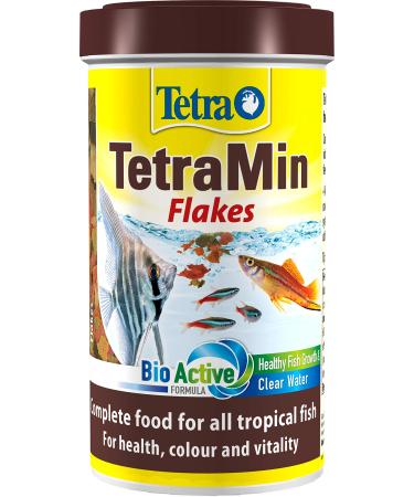 Tetra Min Fish Food Flakes Complete and Varied Food for All Tropical Fish 200 g 200 g (Pack of 1) Single
