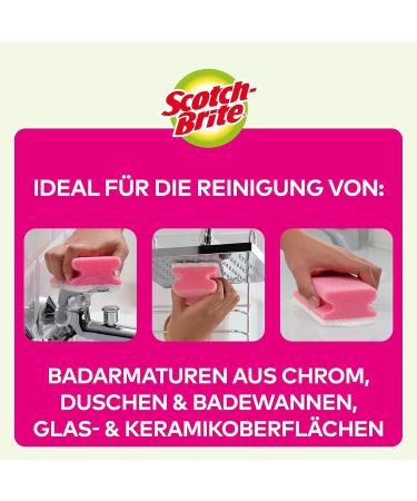 Scotch British Bathroom Cleaning Sponge Pack - 16 Soft Sponges for Sensitive Surfaces - Buy Online on SooperMarket.com