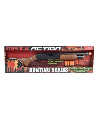 Sunny Days Entertainment Pump Action Blaster  with Realistic Sounds and Ejecting Play Shells | Hunting Role Play Toy | Cowboy Costume for Kids  Maxx Action, Wood Grain Wood Grain Blaster