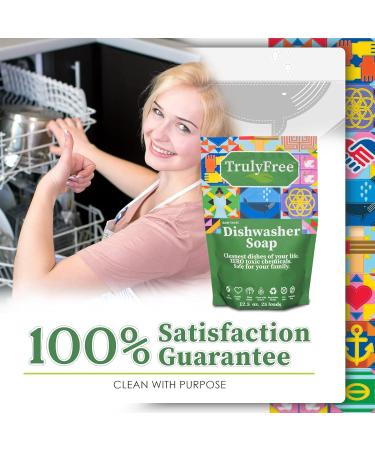 Truly Free Auto Dishwasher Soap 12.5oz - Natural Concentrated Dishwasher Detergent Hard Water Stain Remover No Harmful Ingredients - Sparkling Clean Dishes - Buy Online on SooperMarket.com
