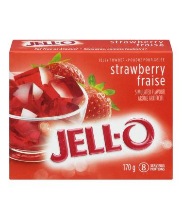 Jell-O Strawberry Jelly Powder Gelatin Mix 170 gr Box