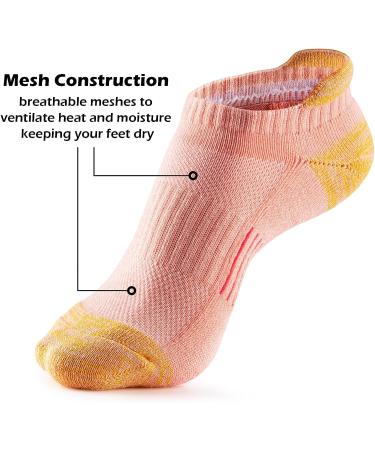Women's Running Athletic Ankle Socks - 5-Pack Fun Sorbet Colors, Size 8-10 - Buy Online on SooperMarket.com