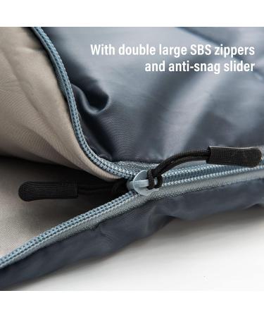 BISINNA XXL 3-4 Season Sleeping Bag for Big & Tall Adults - Waterproof, Lightweight & Warm - Perfect for Camping, Backpacking & Hiking - Gray - Left Zip - Buy Online on SooperMarket.com