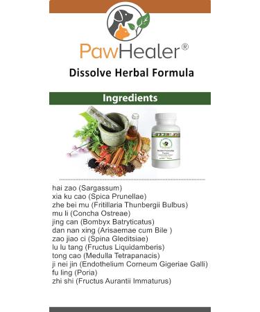 Dissolve Herbal Formula - 100 Grams Powder - Remedy for Fatty Lumps & Bumps in Dogs & Pets - Buy Online on SooperMarket.com