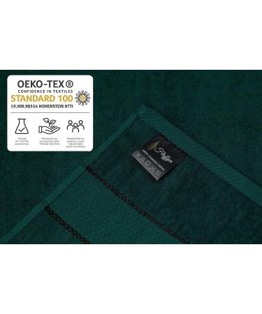 Fluffy 100% Cotton Dark Green Bath Sheets Set of 2 - Eco-Friendly, Super Soft & Highly Absorbent - Oeko-Tex Certified - 34 x 66 Inches - Buy Online on SooperMarket.com