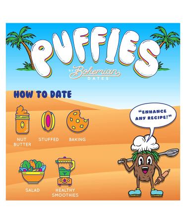 Puffies by Bohemian Dates | Whole Medjool Dates | Soft & Chewy Caramel Flavor | 2 lbs - Buy Online on SooperMarket.com