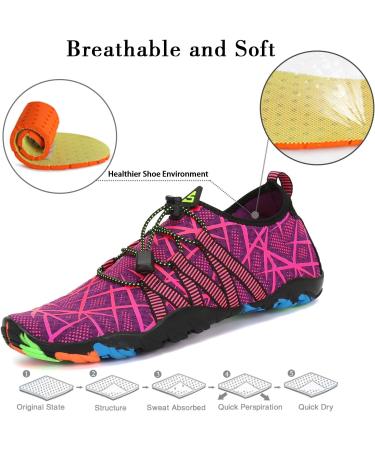 Buy Saguaro Unisex Bathing Shoes - Soft Breathable Slipproof Water Shoes for Women & Men - Violet EU Size 42 - Buy Online on SooperMarket.com