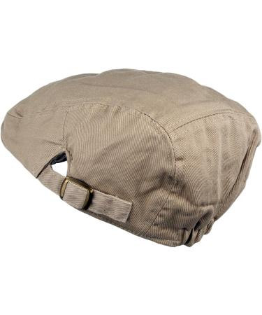 Men's Cotton Flat Cap IVY Gatsby newsboy Hunting Hat - Khaki - Buy Online on SooperMarket.com