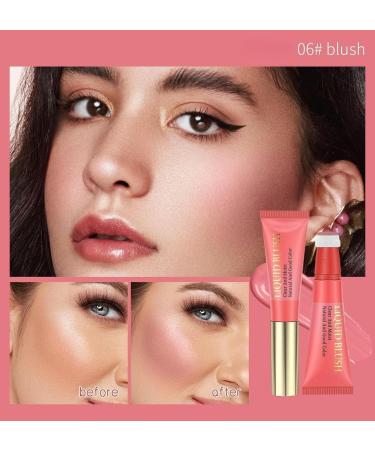 Lovelycat Pink Powder Powder Blusher Liquid Beauty Stick Shiny Velvet Texture Easy to Mix Soft Powder Powder Blusher Makeup Lasting Soft Natural Dew Durable (06# One Size) 06# 1 g (Pack of 1) - Buy Online on SooperMarket.com