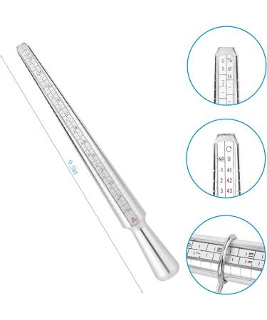 Metal Ring Sizer Tool Set - Ring Gauges with Finger Sizer Mandrel for Jewelry Sizing - Metallic - Buy Online on SooperMarket.com