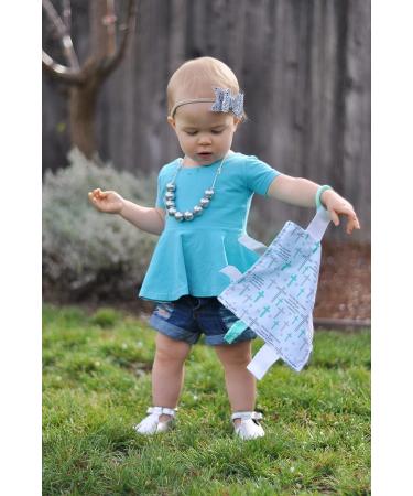 Baby Sensory Security & Teething Lovey Blanket - 8x8 - Minky Dot Fabric - Prayer Design - Buy Online on SooperMarket.com