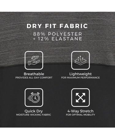 Three Sixty Six Men's Quick Dry Golf Shirt - Moisture Wicking Polo X-Large Black - Buy Online on SooperMarket.com