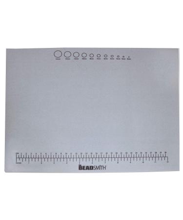 The Beadsmith Non-Slip Treasure Mat, 11 x 14 inches, Non-Slip Rubber Base with Soft Padded Surface, Laser Printed Measurements in Both inches and centimetres, Hangable Retail Put Up