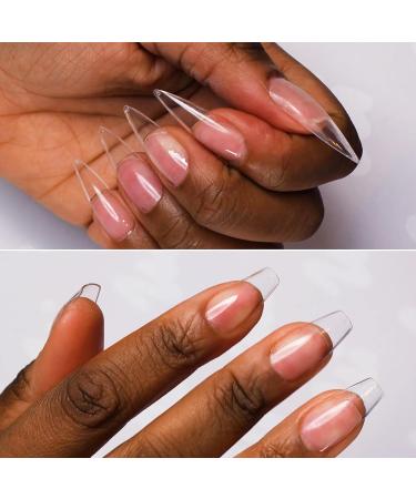 Mylee Fix N Flash Gel Nail Tips Kit - 216pcs Almond, Square, & Coffin Shapes | Full Cover Extensions with Gel Prep Wipes & Nail File - Buy Online on SooperMarket.com