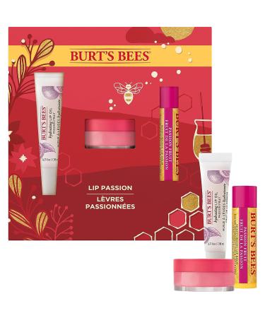 Burt's Bees Christmas Lip Care Set - Passionfruit Balm, Overnight Treatment & Hydrating Oil - Buy Online on SooperMarket.com